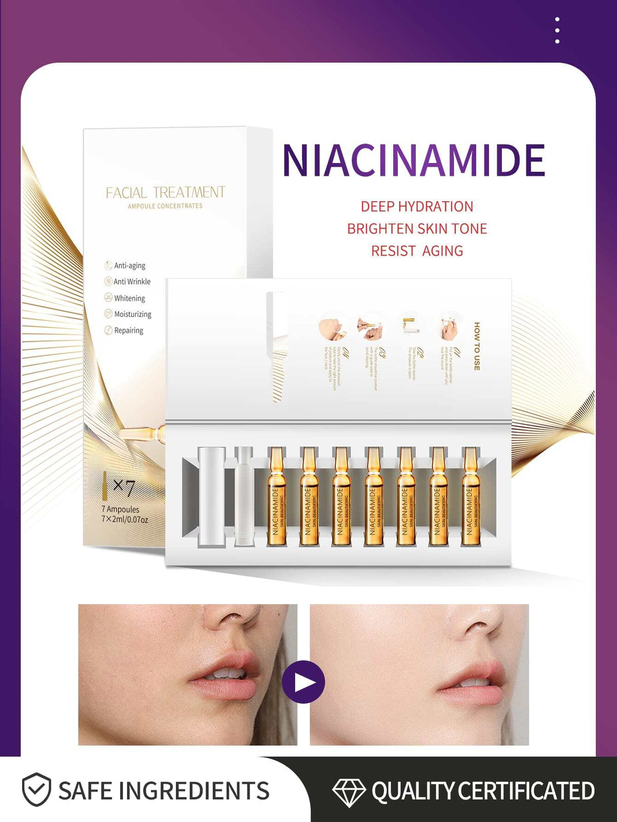 مرطب الجمال للوجه – مقاوم علامات التقدم في السن، مبيّض، ومجدّد لبشرة الوجه